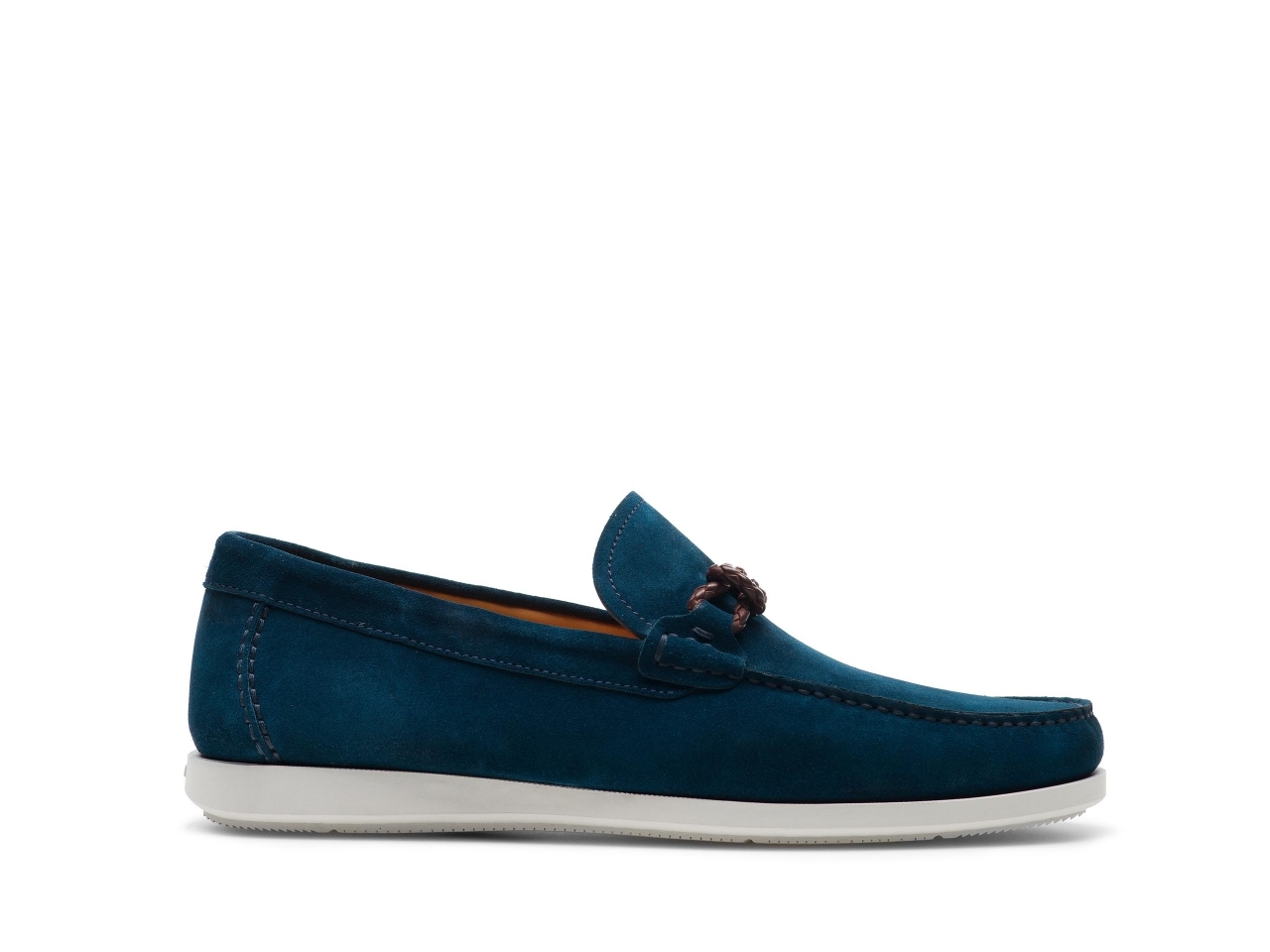 Side of the Alarico Navy Suede
