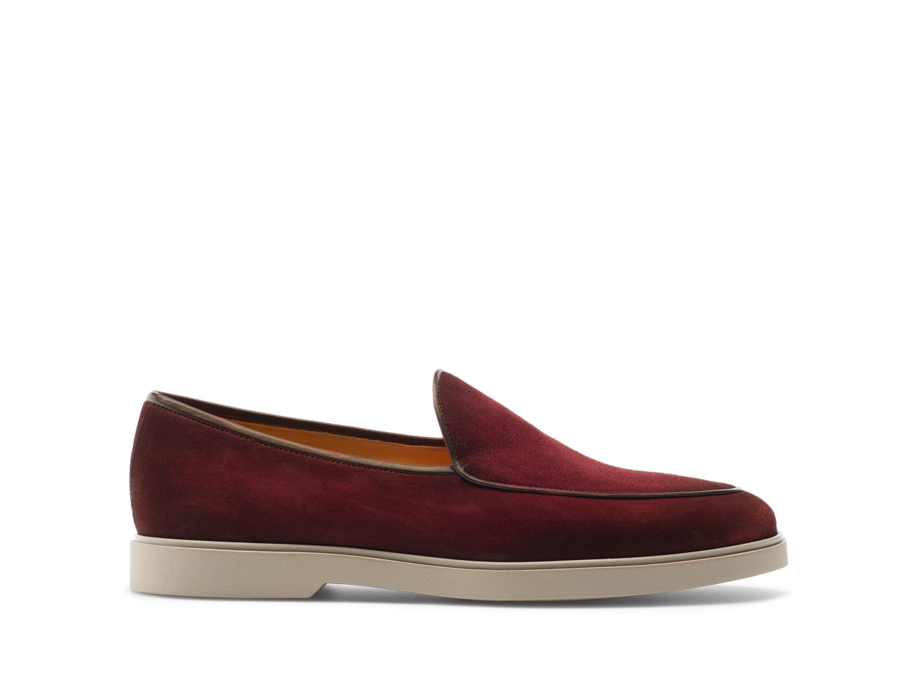 Side of the Danil Burgundy Suede