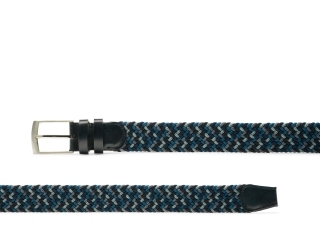 A top down view of the Nadal Multi Navy / Grey / Petrol belt
